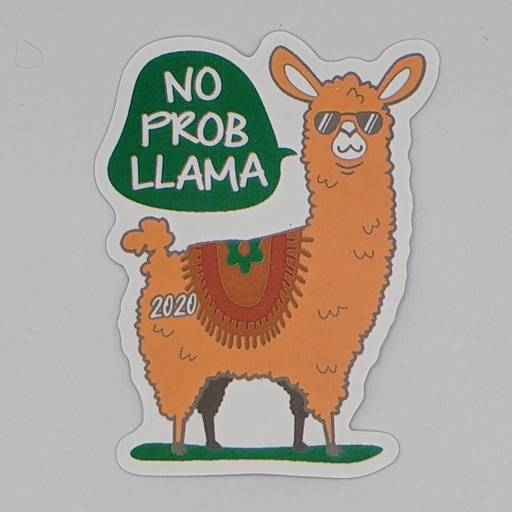 2020 No Prob Llama Sticker